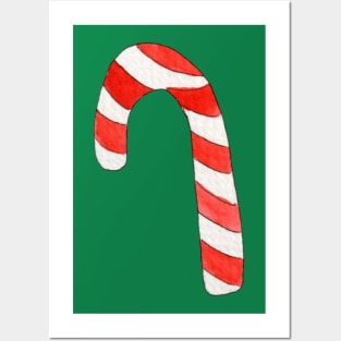 Christmas Candy Cane Posters and Art